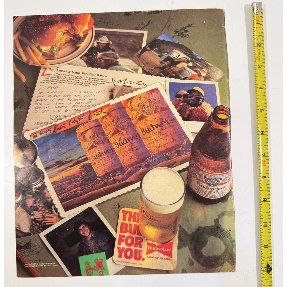 Vintage 1985 Budweiser Beer Advertisement Print Ad Bar Decor